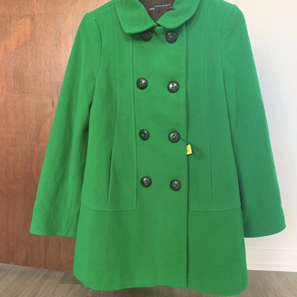 Zara Jackets & Coats Zara Green Coat Small Poshmark